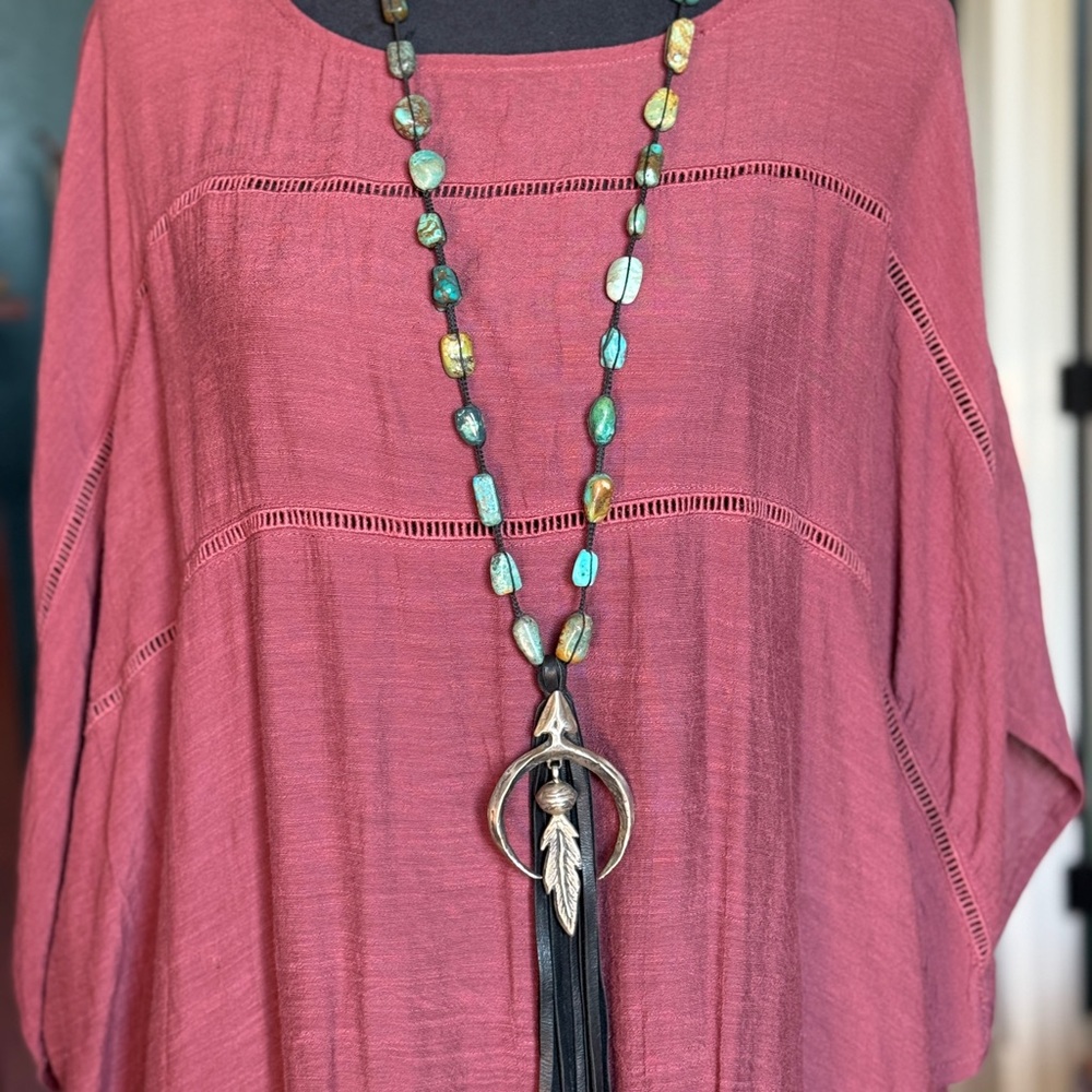 Sterling Silver & Turquoise Necklace by Love Tokens Necklace